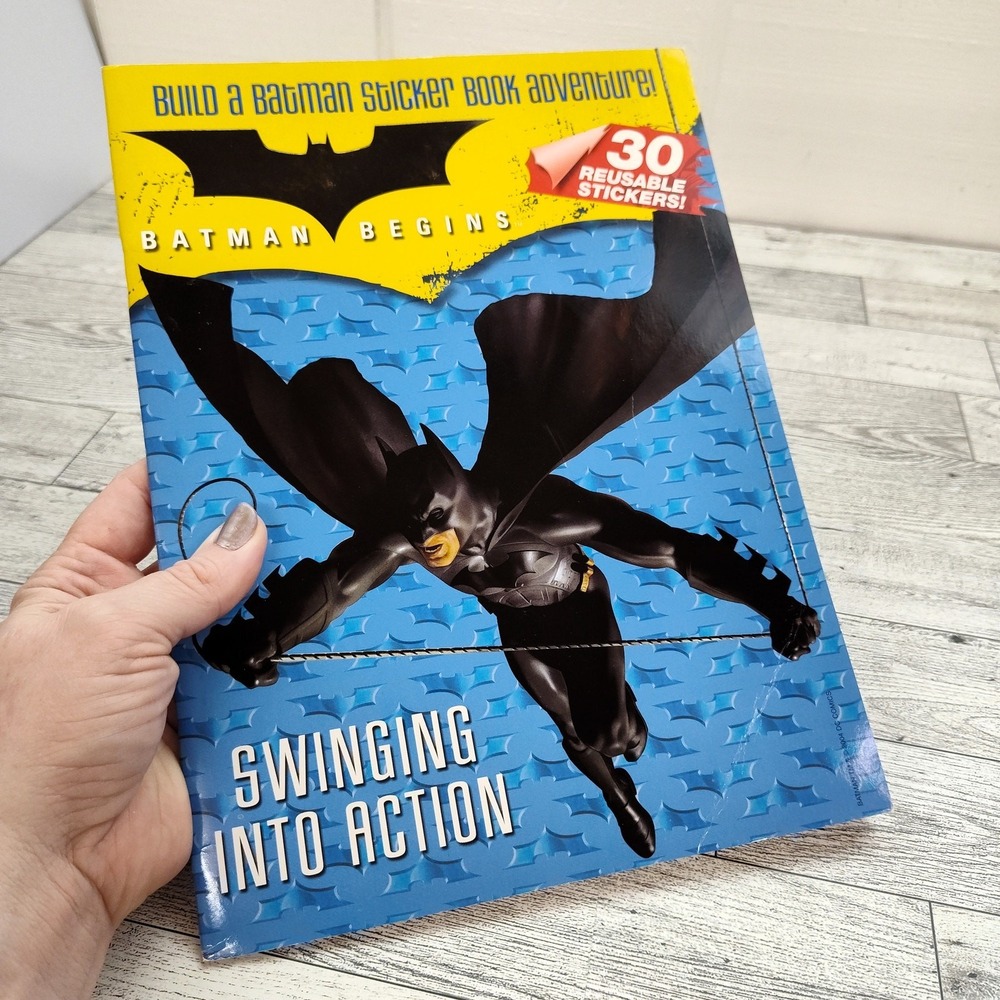 Batman Begins Swinging Into Action 2006 UNUSED DC Comics Kids Activity Sticker B